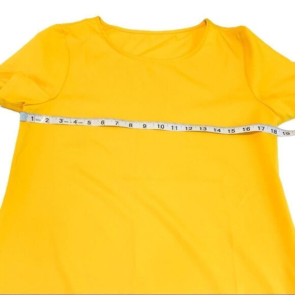 🍋 SHEIN • Laser Cut Yellow Sheath Dress - Picture 10 of 11